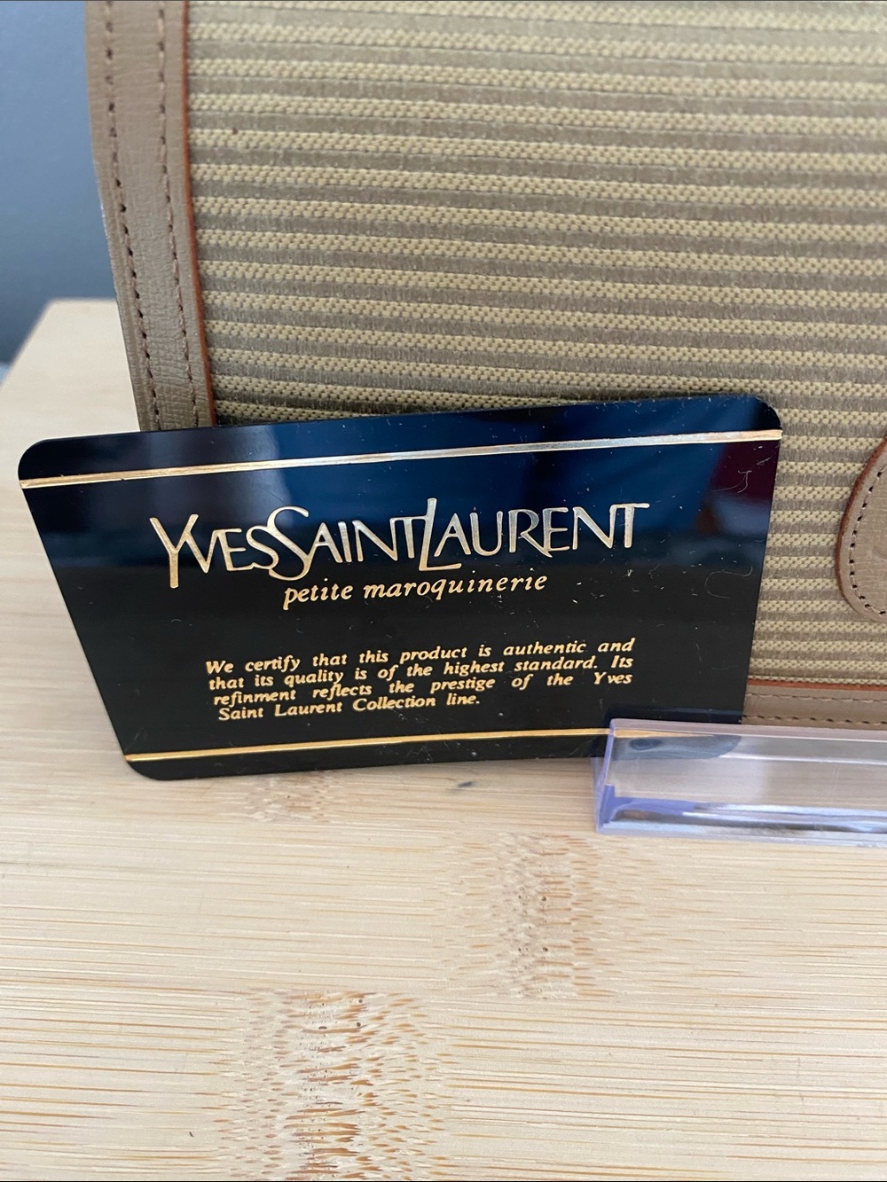 Yves Saint Laurent Beige Canvas with Leather trim Long Wallet - Picture 11 of 12